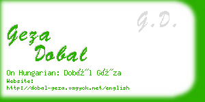 geza dobal business card